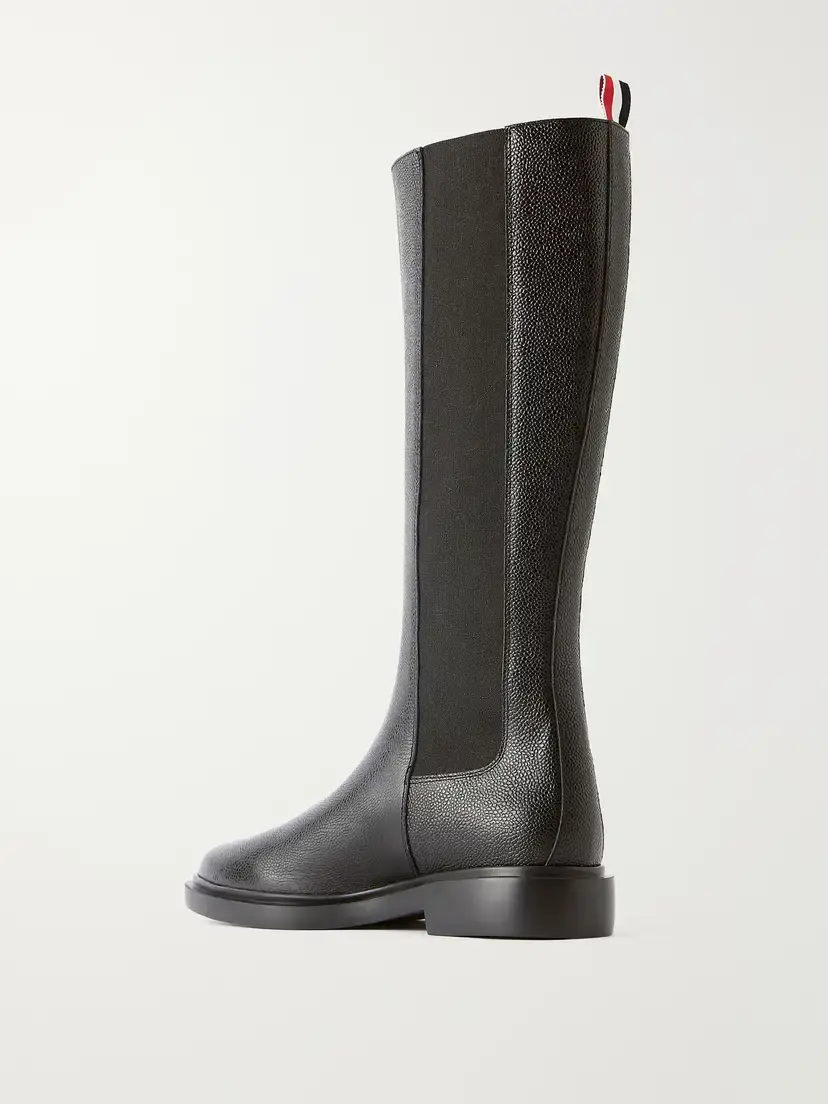 Thom Browne Striped Full-grain Leather Knee Boots | Thumbnail 3 Thom Browne Striped Full-grain Leather Knee Boots | Thumbnail 3