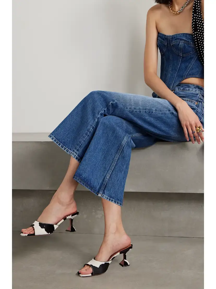 Amina Muaddi Lupita Calf Hair Mules | Thumbnail 2 Amina Muaddi Lupita Calf Hair Mules | Thumbnail 2