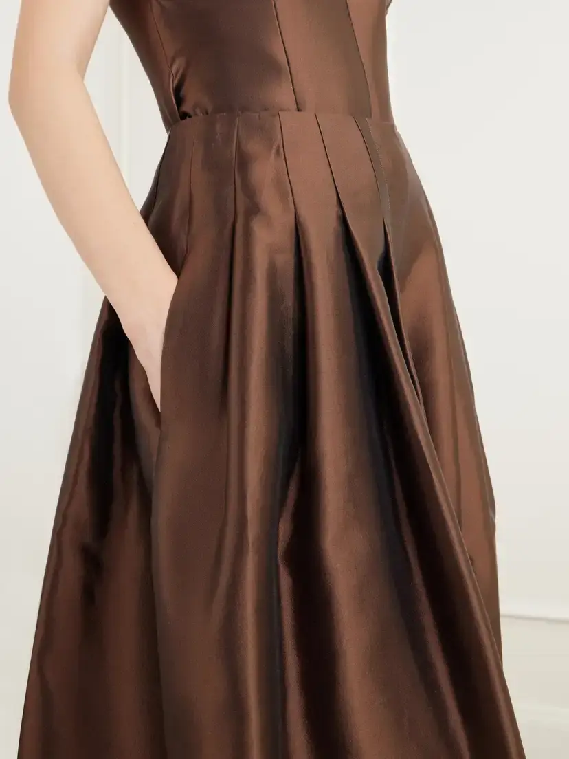 Christopher John Rogers Pleated Silk And Wool-blend Satin Wide-leg Pants | Thumbnail 5 Christopher John Rogers Pleated Silk And Wool-blend Satin Wide-leg Pants | Thumbnail 5