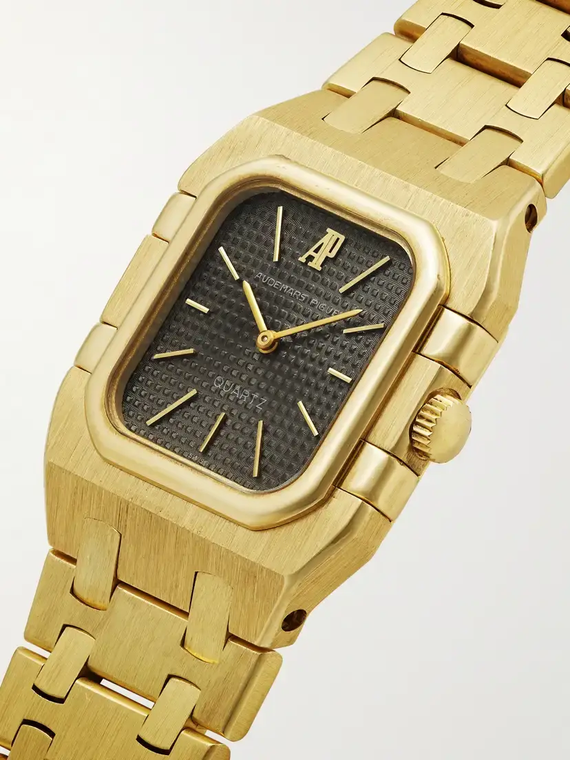 Stephanie Windsor + Audemars Piguet Vintage 1980s Royal Oak Cube Mini Quartz-movement 18-karat Gold Watch (6.25'' Wrist) | Thumbnail 3