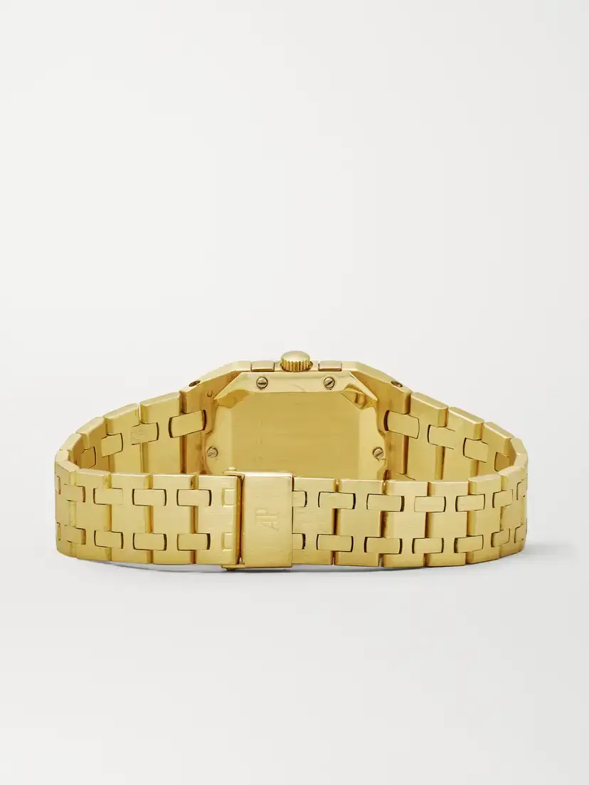 Stephanie Windsor + Audemars Piguet Vintage 1980s Royal Oak Cube Mini Quartz-movement 18-karat Gold Watch (6.25'' Wrist) | Thumbnail 5