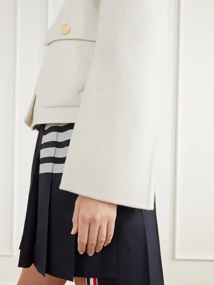 Thom Browne Cropped Wool And Cashmere-blend Felt Jacket | Thumbnail 5 Thom Browne Cropped Wool And Cashmere-blend Felt Jacket | Thumbnail 5