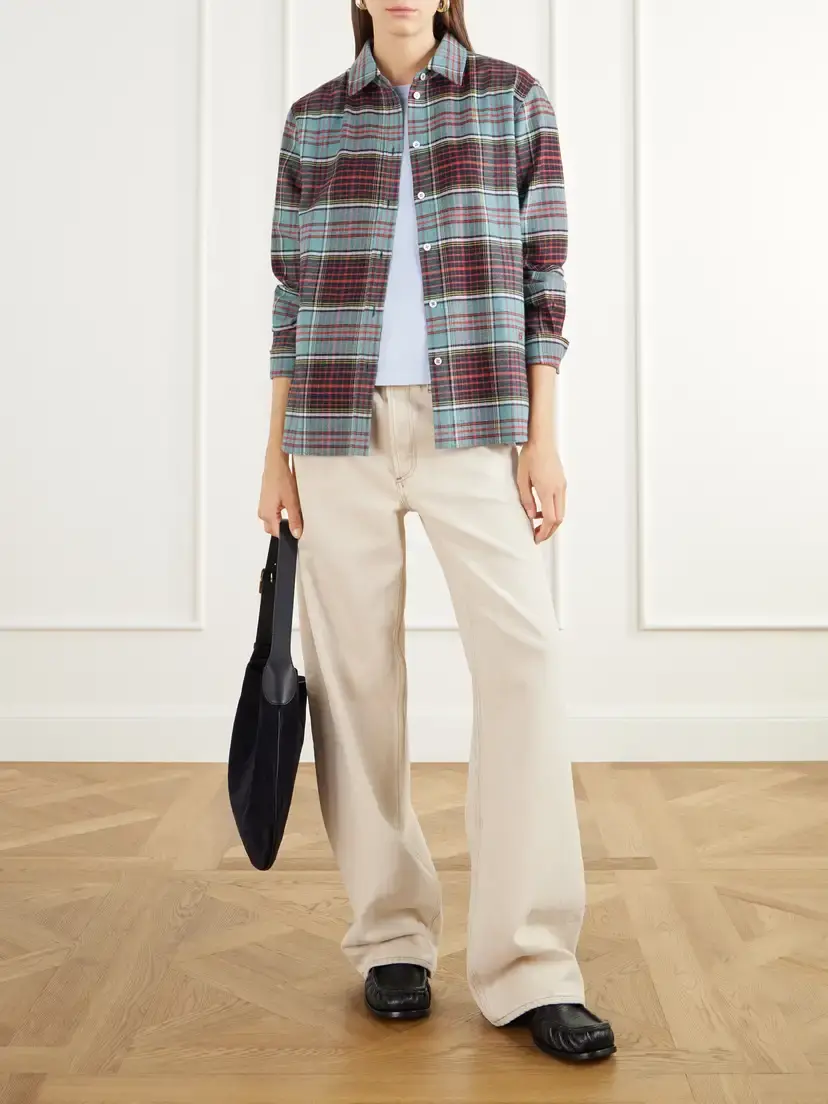 HIGH SPORT Jasper Checked Logo-embroidered Cotton-flannel Shirt | Thumbnail 2