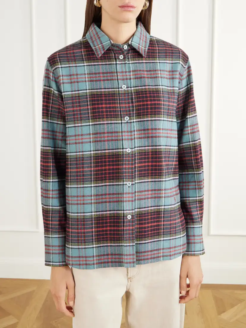 HIGH SPORT Jasper Checked Logo-embroidered Cotton-flannel Shirt | Thumbnail 3