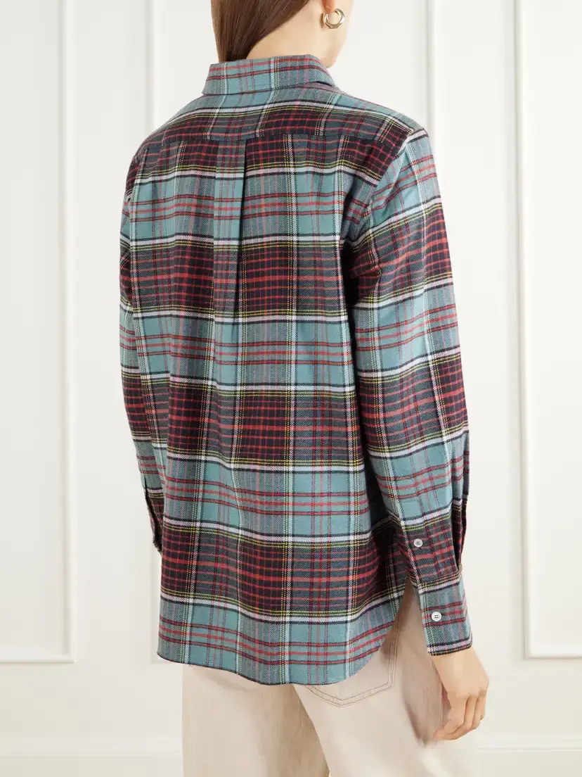 HIGH SPORT Jasper Checked Logo-embroidered Cotton-flannel Shirt | Thumbnail 4