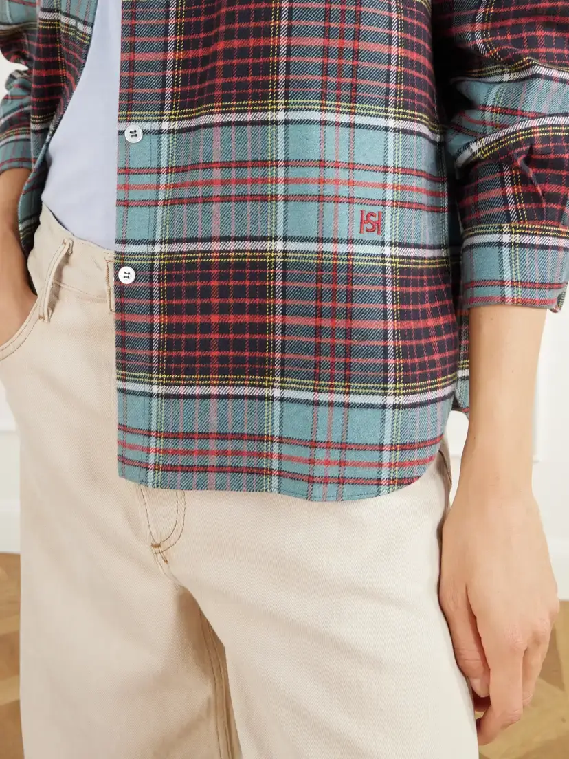 HIGH SPORT Jasper Checked Logo-embroidered Cotton-flannel Shirt | Thumbnail 5