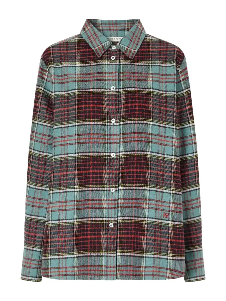 HIGH SPORT Jasper Checked Logo-embroidered Cotton-flannel Shirt