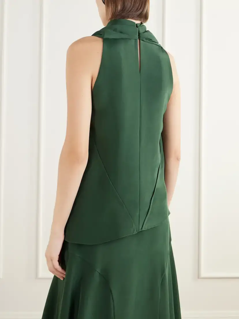 Altuzarra Sleary Gathered Draped Silk-satin Top | Thumbnail 3 Altuzarra Sleary Gathered Draped Silk-satin Top | Thumbnail 3