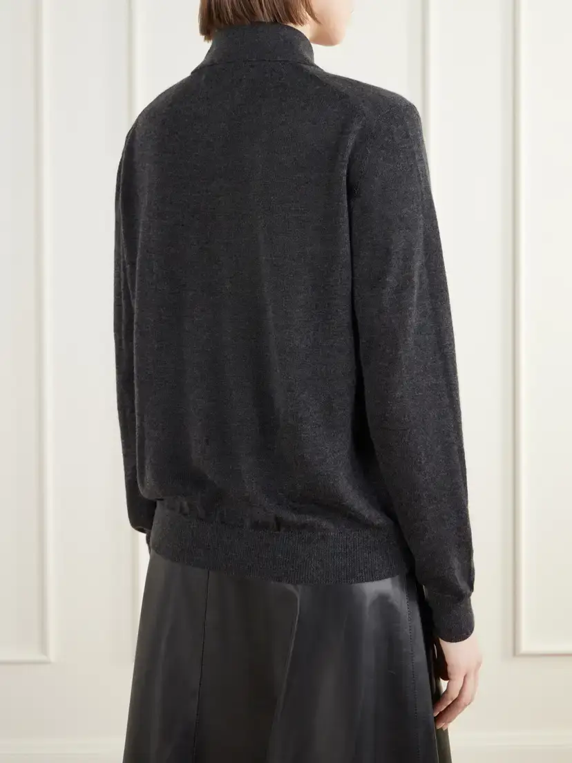 Giuliva Heritage The Cassiope Cashmere And Silk-blend Polo Sweater | Thumbnail 4 Giuliva Heritage The Cassiope Cashmere And Silk-blend Polo Sweater | Thumbnail 4