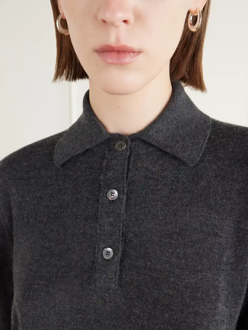 Giuliva Heritage The Cassiope Cashmere And Silk-blend Polo Sweater | Thumbnail 5 Giuliva Heritage The Cassiope Cashmere And Silk-blend Polo Sweater | Thumbnail 5