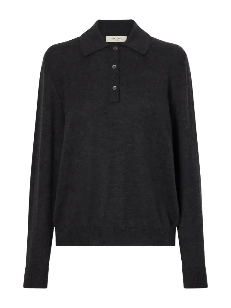 Giuliva Heritage The Cassiope Cashmere And Silk-blend Polo Sweater