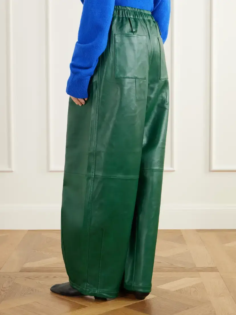 The Frankie Shop Oakdale Paneled Leather Wide-leg Pants | Thumbnail 4 The Frankie Shop Oakdale Paneled Leather Wide-leg Pants | Thumbnail 4
