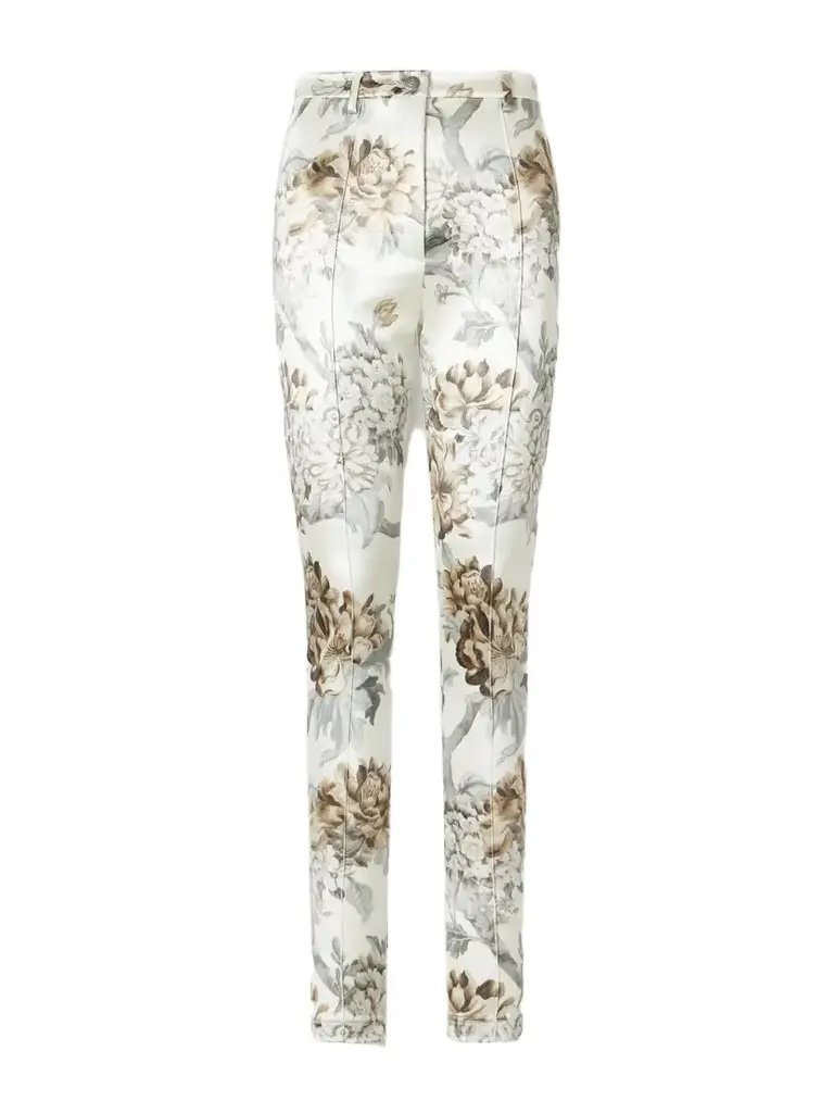 Acne Studios Floral-print Satin Skinny-leg Pants