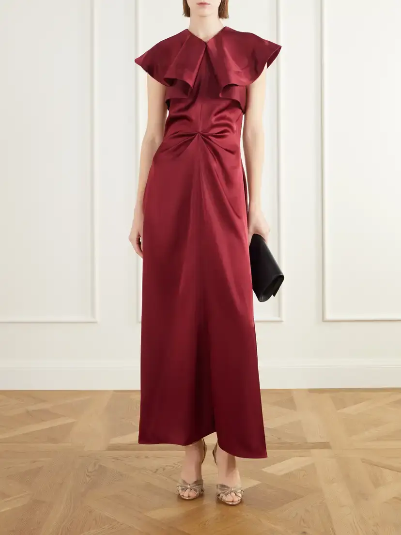 Altuzarra Alix Gathered Satin Maxi Dress | Thumbnail 2 Altuzarra Alix Gathered Satin Maxi Dress | Thumbnail 2