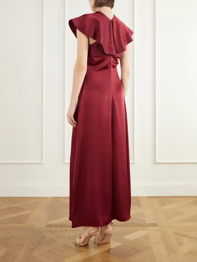 Altuzarra Alix Gathered Satin Maxi Dress | Thumbnail 3 Altuzarra Alix Gathered Satin Maxi Dress | Thumbnail 3