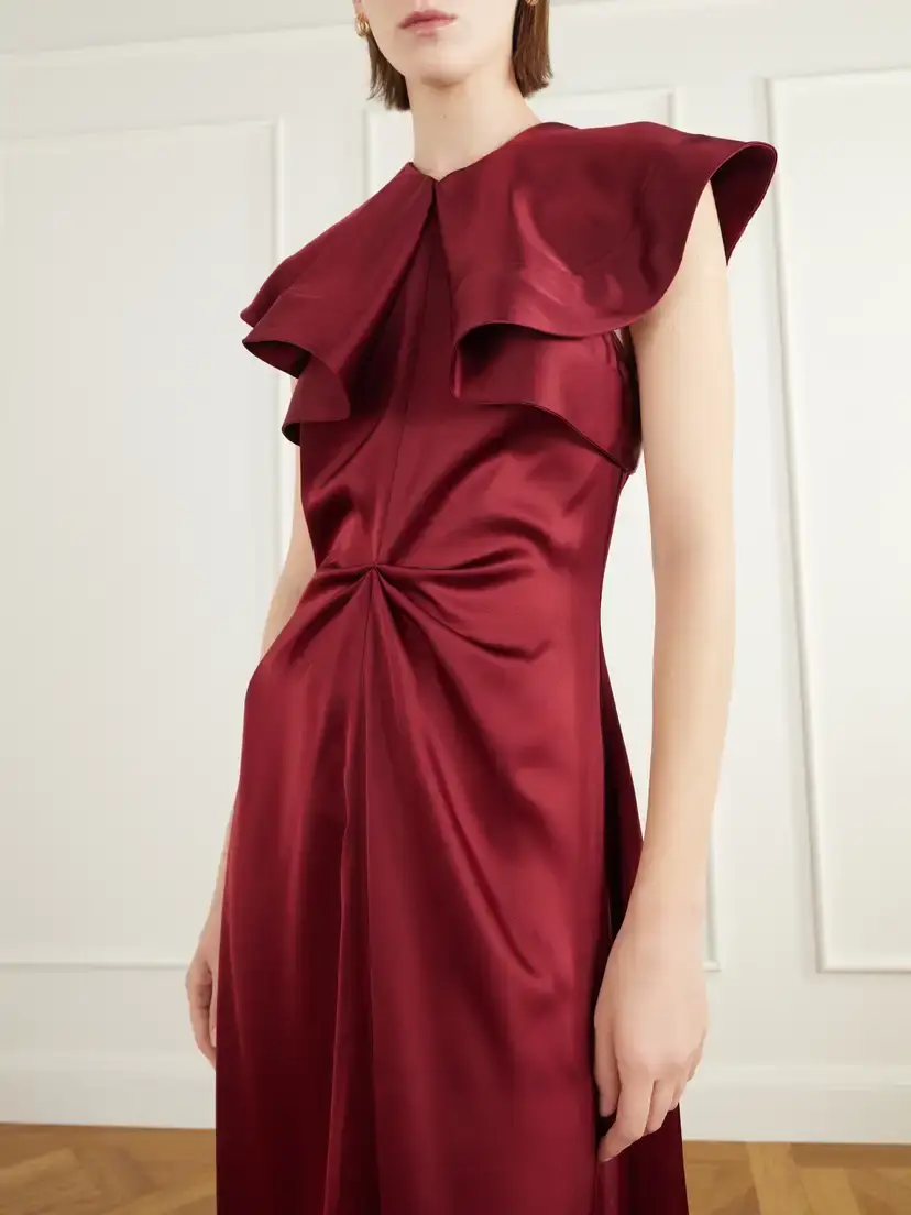 Altuzarra Alix Gathered Satin Maxi Dress | Thumbnail 4 Altuzarra Alix Gathered Satin Maxi Dress | Thumbnail 4