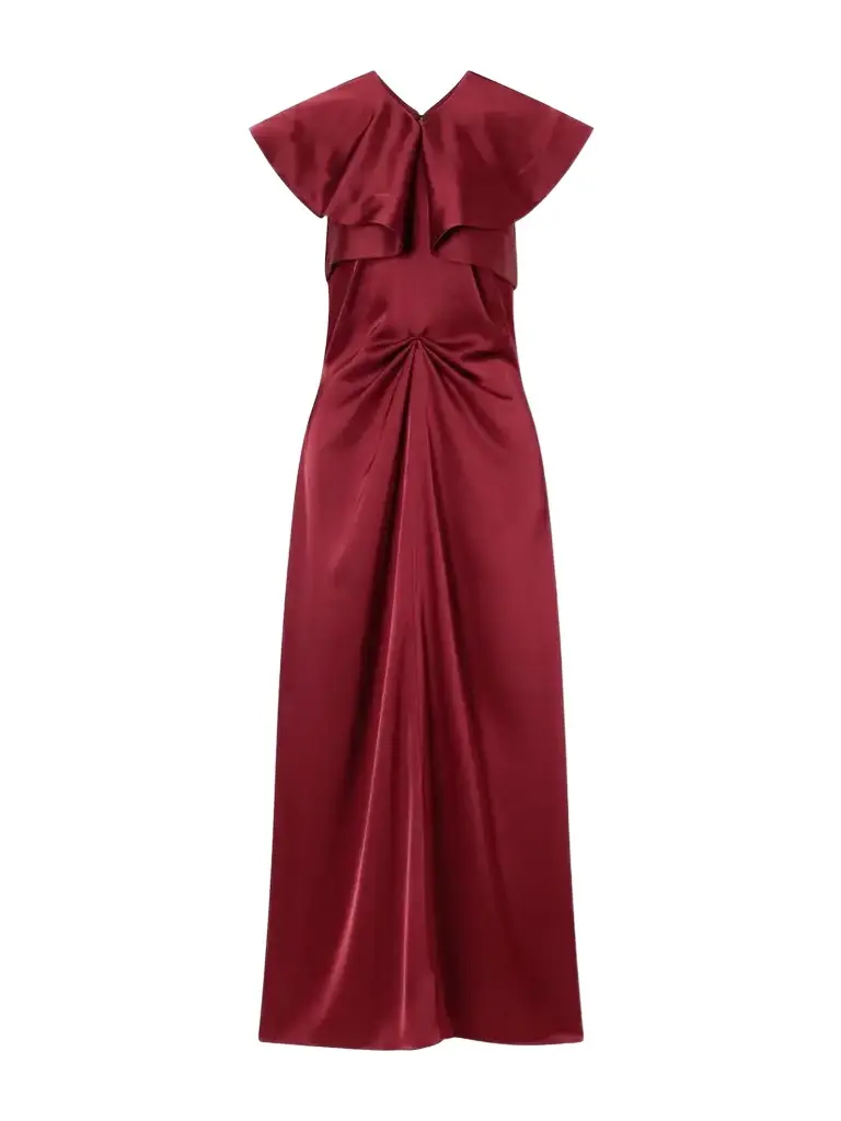 Alix Gathered Satin Maxi Dress Alix Gathered Satin Maxi Dress