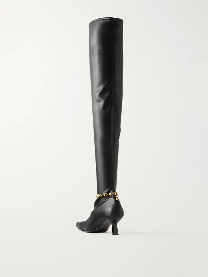 NODALETO Dona Stretch 50 Crystal-embellished Over-the-knee Boots | Thumbnail 3
