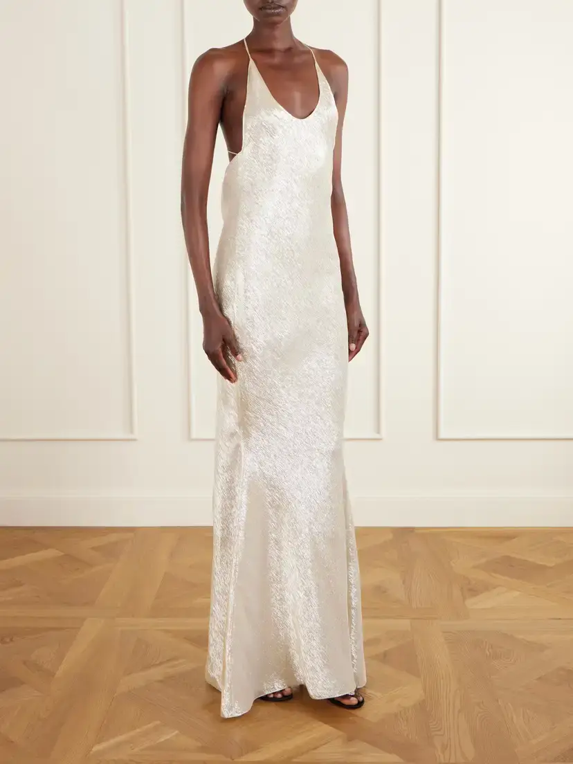 Tom Ford Metallic Silk-blend Lamé Maxi Dress | Thumbnail 2 Tom Ford Metallic Silk-blend Lamé Maxi Dress | Thumbnail 2
