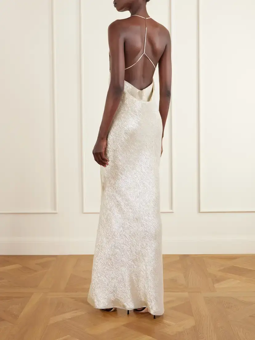 Tom Ford Metallic Silk-blend Lamé Maxi Dress | Thumbnail 3 Tom Ford Metallic Silk-blend Lamé Maxi Dress | Thumbnail 3