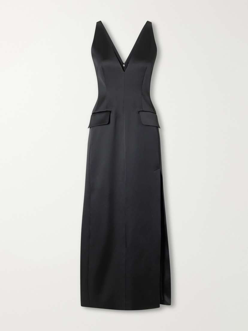 Extra Darted Stretch-satin Midi Dress Extra Darted Stretch-satin Midi Dress