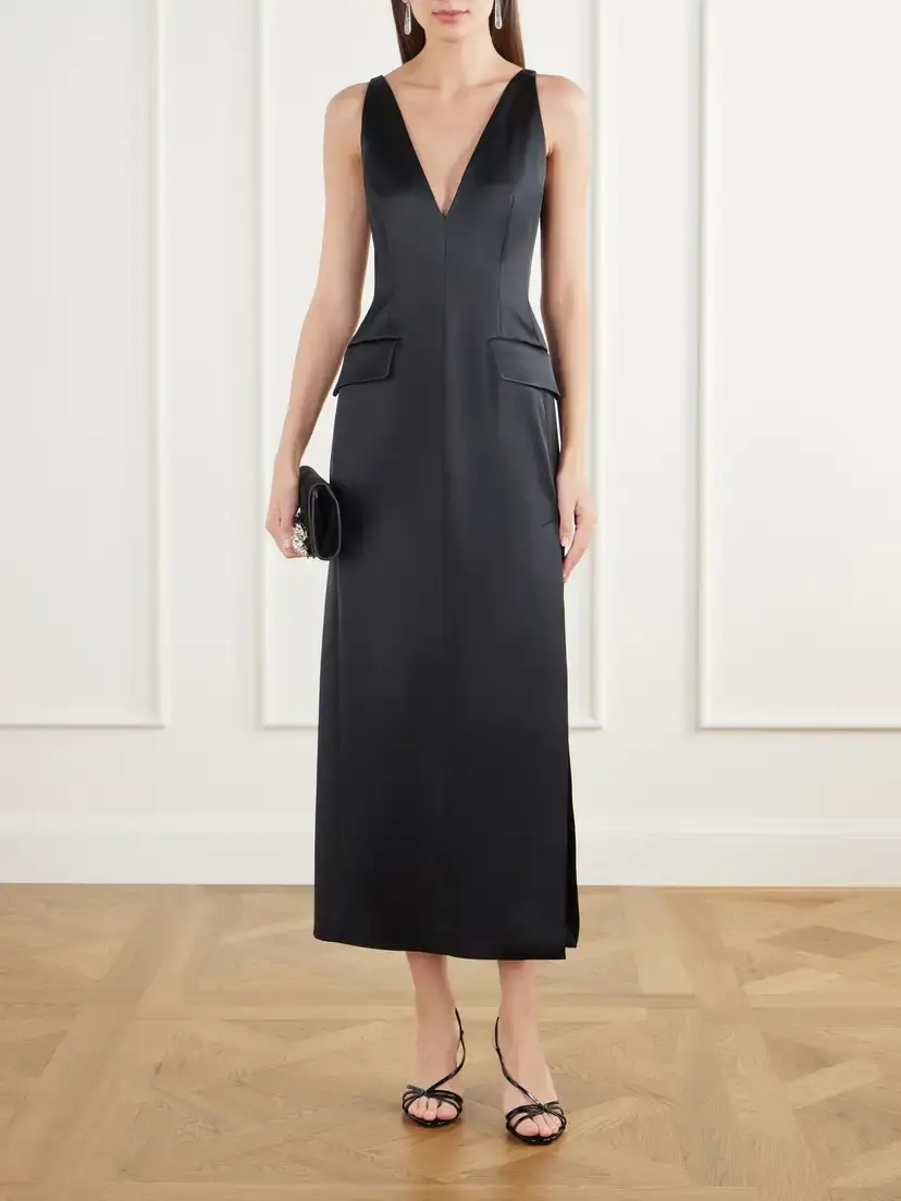 Sportmax Extra Darted Stretch-satin Midi Dress | Thumbnail 2