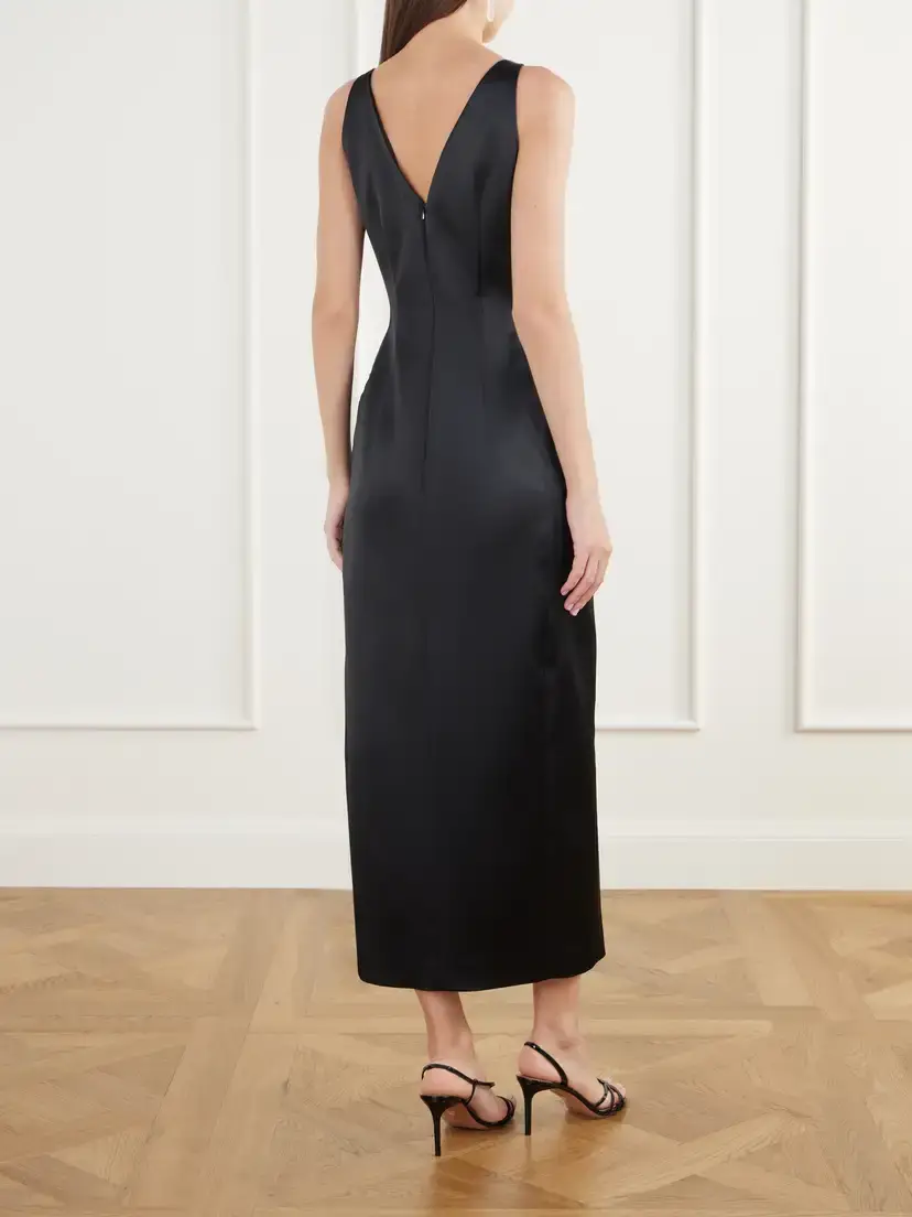 Sportmax Extra Darted Stretch-satin Midi Dress | Thumbnail 3