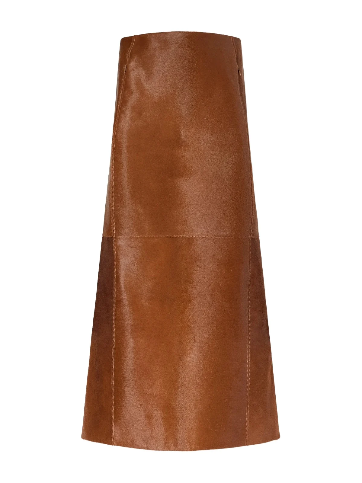 Alaïa Paneled Calf-hair Midi Skirt