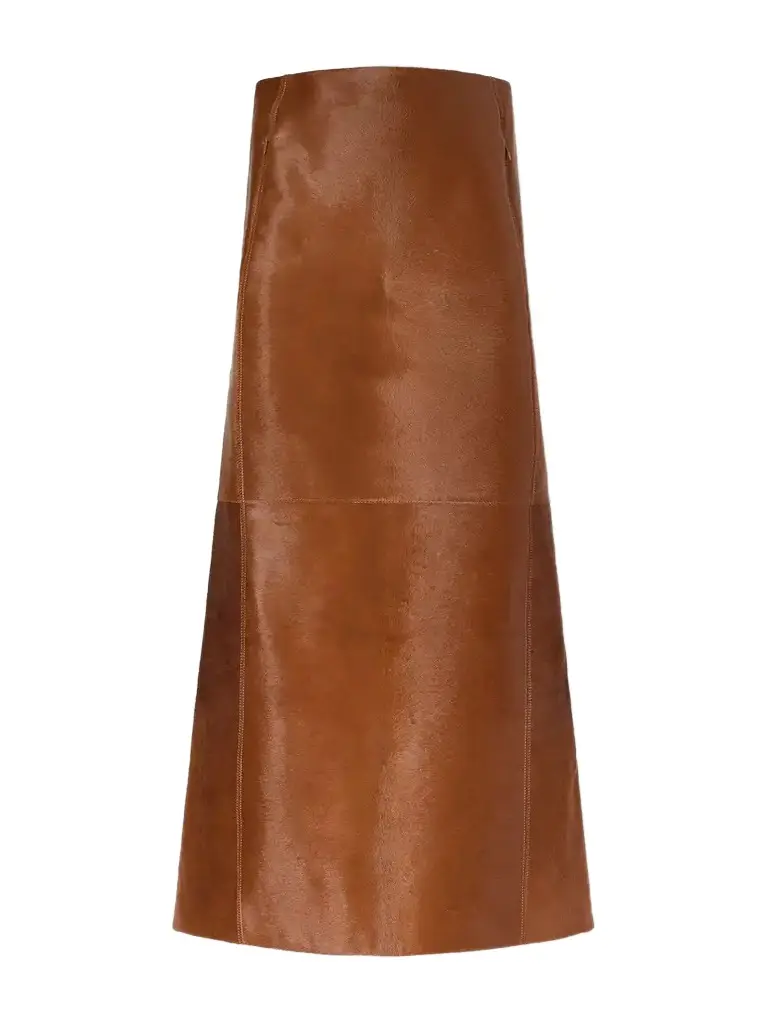 Paneled Calf-hair Midi Skirt Paneled Calf-hair Midi Skirt