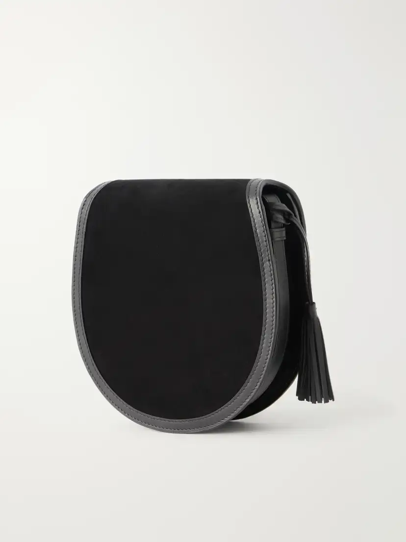 Hunting Season The Small Saddle Tasseled Leather-trimmed Suede Shoulder Bag | Thumbnail 4 Hunting Season The Small Saddle Tasseled Leather-trimmed Suede Shoulder Bag | Thumbnail 4