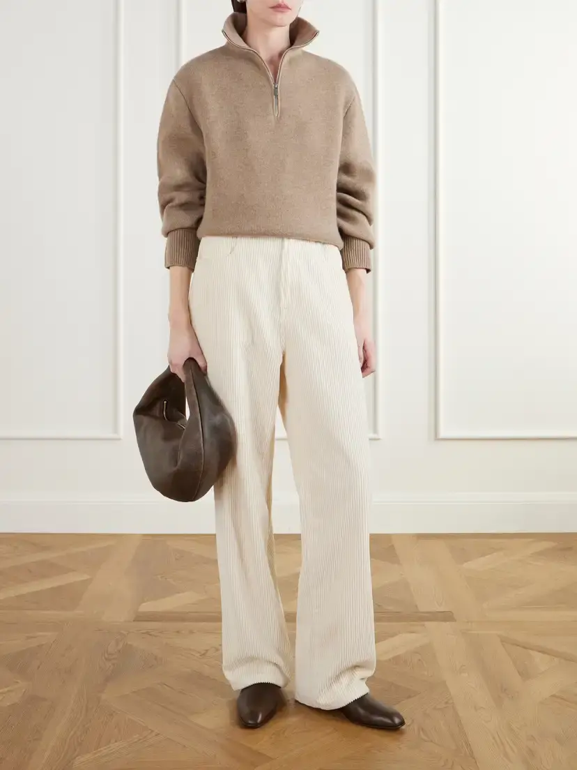 Almada Dana Merino Wool And Cashmere-blend Half-zip Sweater | Thumbnail 2 Almada Dana Merino Wool And Cashmere-blend Half-zip Sweater | Thumbnail 2