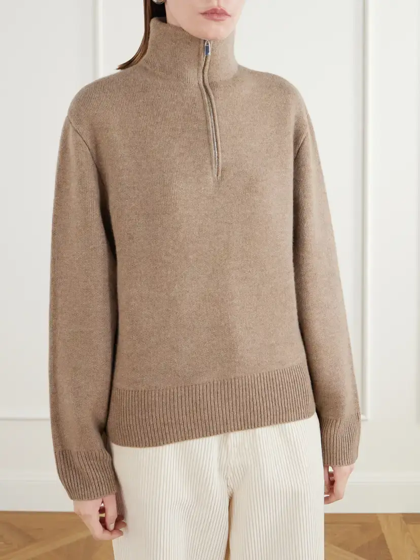Almada Dana Merino Wool And Cashmere-blend Half-zip Sweater | Thumbnail 3 Almada Dana Merino Wool And Cashmere-blend Half-zip Sweater | Thumbnail 3