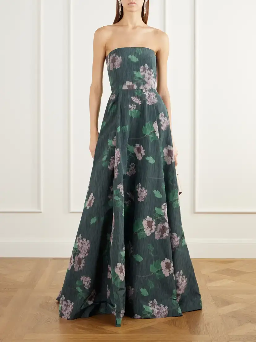 BERNADETTE Isa Strapless Floral-print Taffeta Gown | Thumbnail 2 BERNADETTE Isa Strapless Floral-print Taffeta Gown | Thumbnail 2