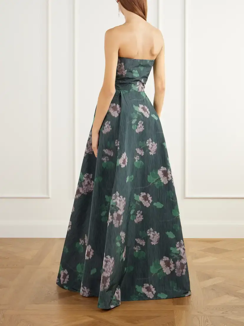 BERNADETTE Isa Strapless Floral-print Taffeta Gown | Thumbnail 3 BERNADETTE Isa Strapless Floral-print Taffeta Gown | Thumbnail 3