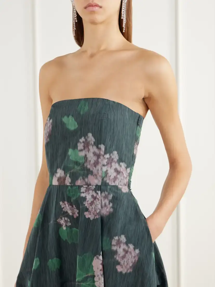 BERNADETTE Isa Strapless Floral-print Taffeta Gown | Thumbnail 4 BERNADETTE Isa Strapless Floral-print Taffeta Gown | Thumbnail 4