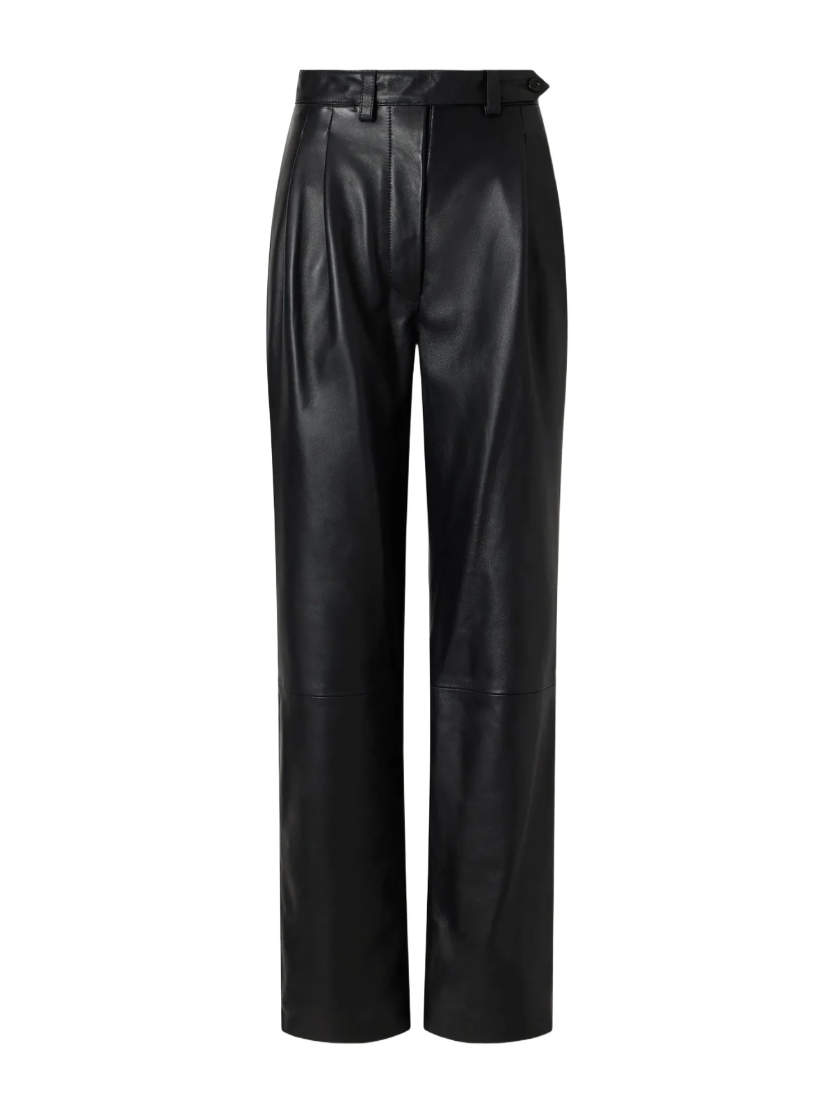 Giuliva Heritage The Cornelia Pleated Paneled Leather Straight-leg Pants