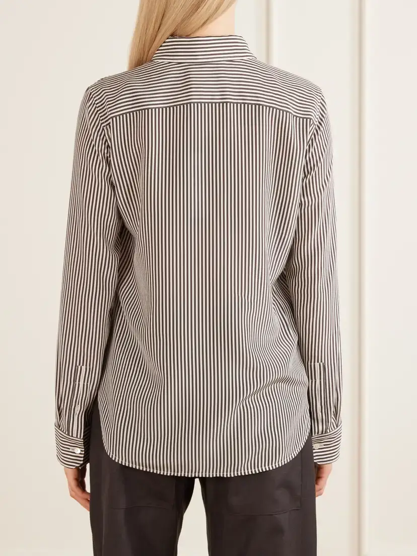Nili Lotan Gaia Striped Silk-crepe De Chine Shirt | Thumbnail 3 Nili Lotan Gaia Striped Silk-crepe De Chine Shirt | Thumbnail 3