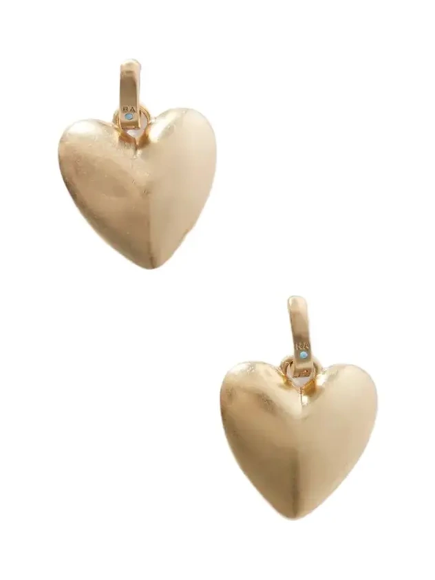 The Heart Token Gold-tone Earrings