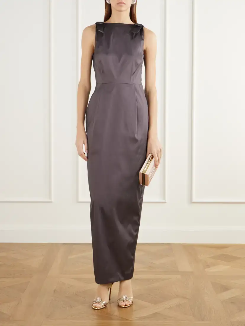 BERNADETTE Lene Bow-detailed Taffeta Maxi Dress | Thumbnail 2 BERNADETTE Lene Bow-detailed Taffeta Maxi Dress | Thumbnail 2