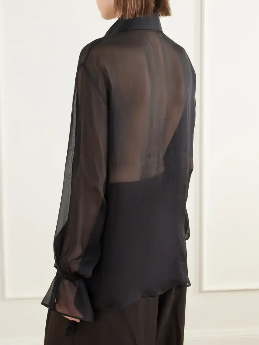 Etro Pintucked Silk-chiffon Shirt | Thumbnail 4 Etro Pintucked Silk-chiffon Shirt | Thumbnail 4