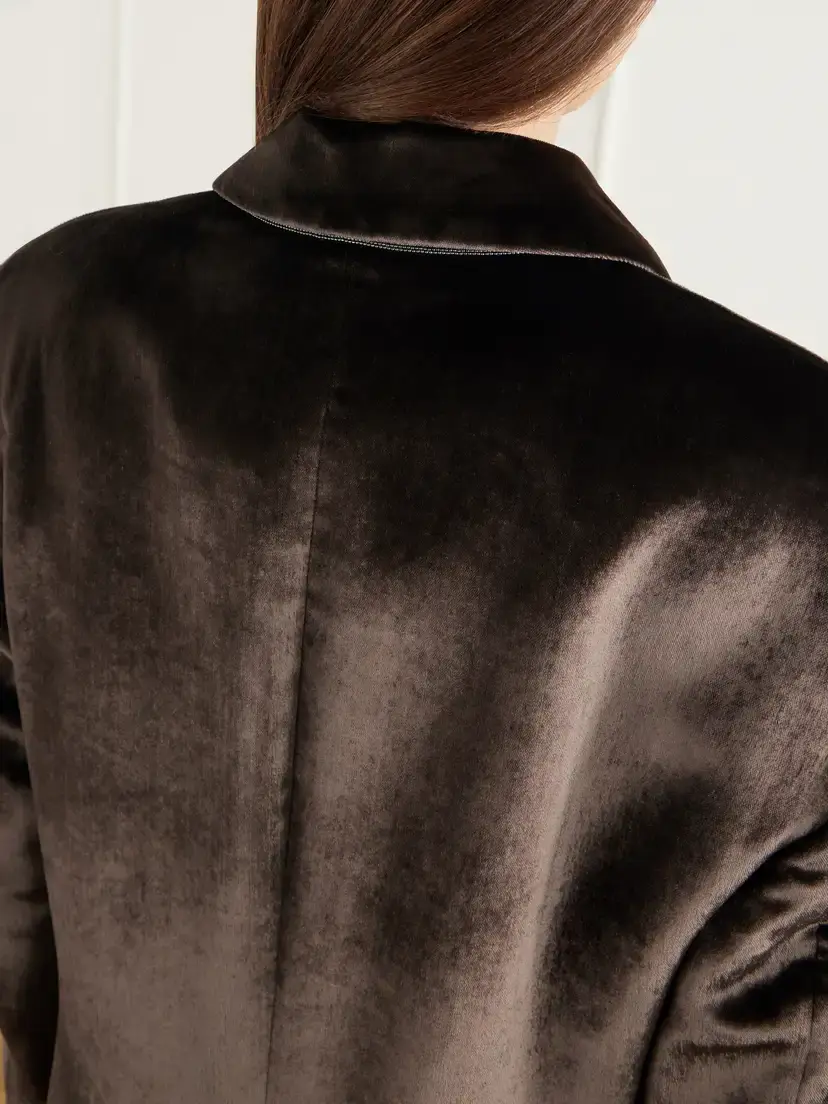 Brunello Cucinelli Double-breasted Velvet Coat | Thumbnail 5 Brunello Cucinelli Double-breasted Velvet Coat | Thumbnail 5
