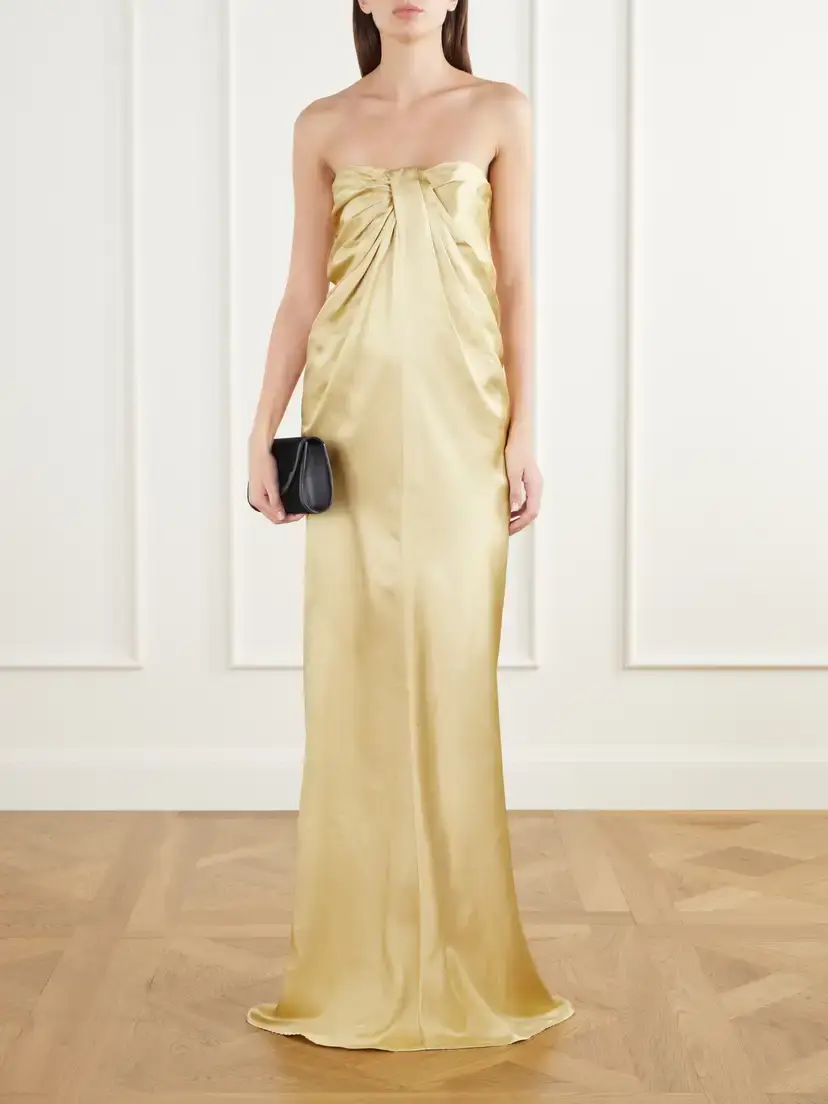 Tove Zenaida Strapless Draped Satin Gown | Thumbnail 2
