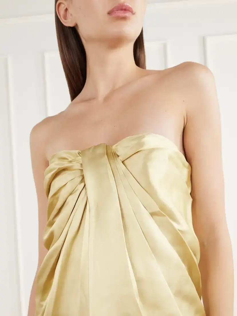 Tove Zenaida Strapless Draped Satin Gown | Thumbnail 4