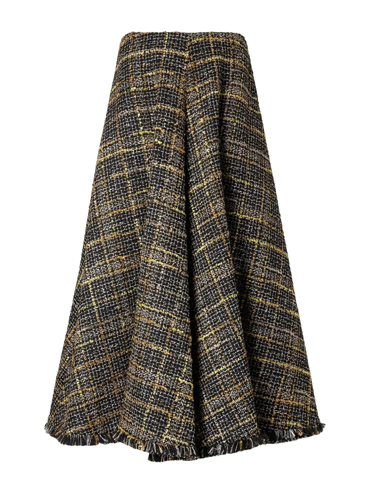 Altuzarra Varda Fringe-trimmed Tweed Midi Skirt