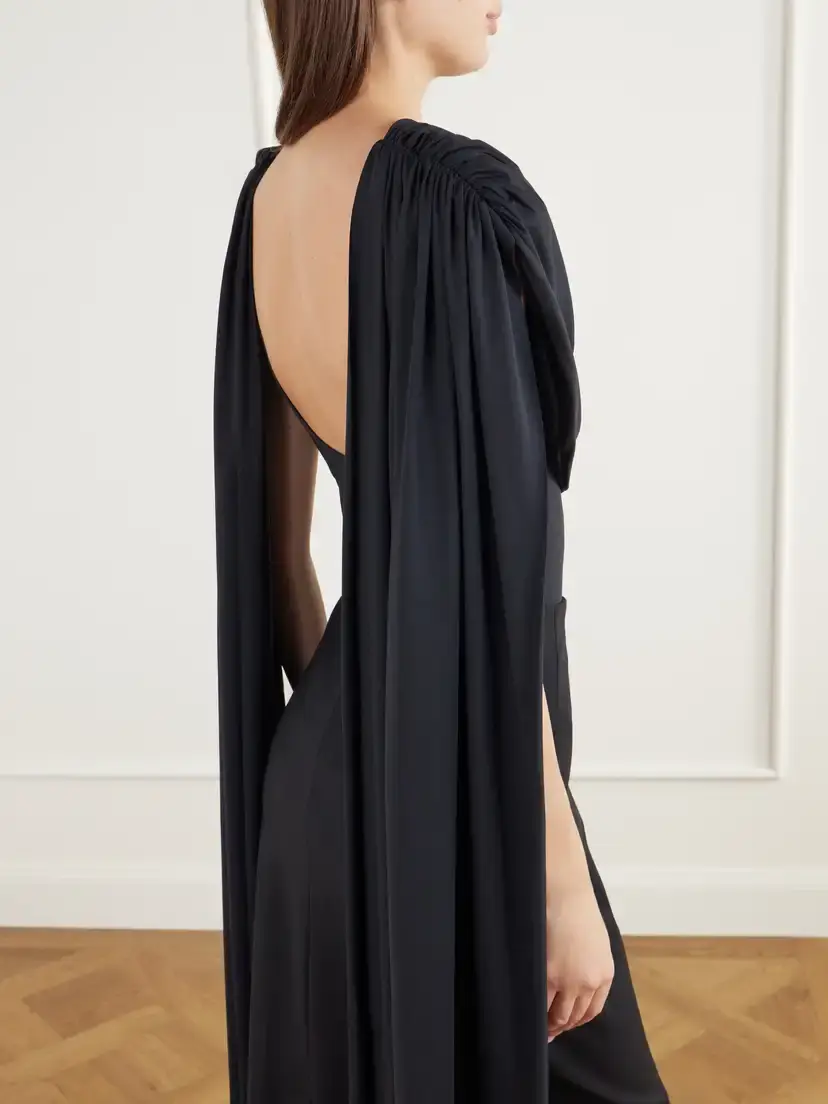 Maygel Coronel Burano Cape-detailed Draped Stretch-jersey Bodysuit | Thumbnail 4 Maygel Coronel Burano Cape-detailed Draped Stretch-jersey Bodysuit | Thumbnail 4