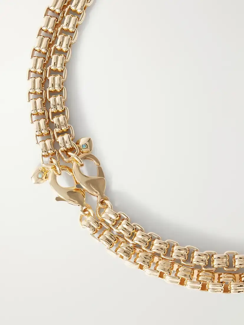 Roxanne Assoulin The Nesting Rope Duo Gold-tone Chain Necklace | Thumbnail 3 Roxanne Assoulin The Nesting Rope Duo Gold-tone Chain Necklace | Thumbnail 3