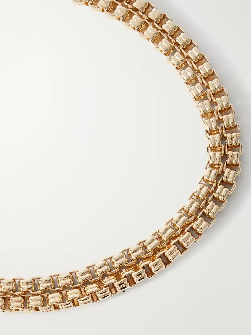 Roxanne Assoulin The Nesting Rope Duo Gold-tone Chain Necklace | Thumbnail 4 Roxanne Assoulin The Nesting Rope Duo Gold-tone Chain Necklace | Thumbnail 4