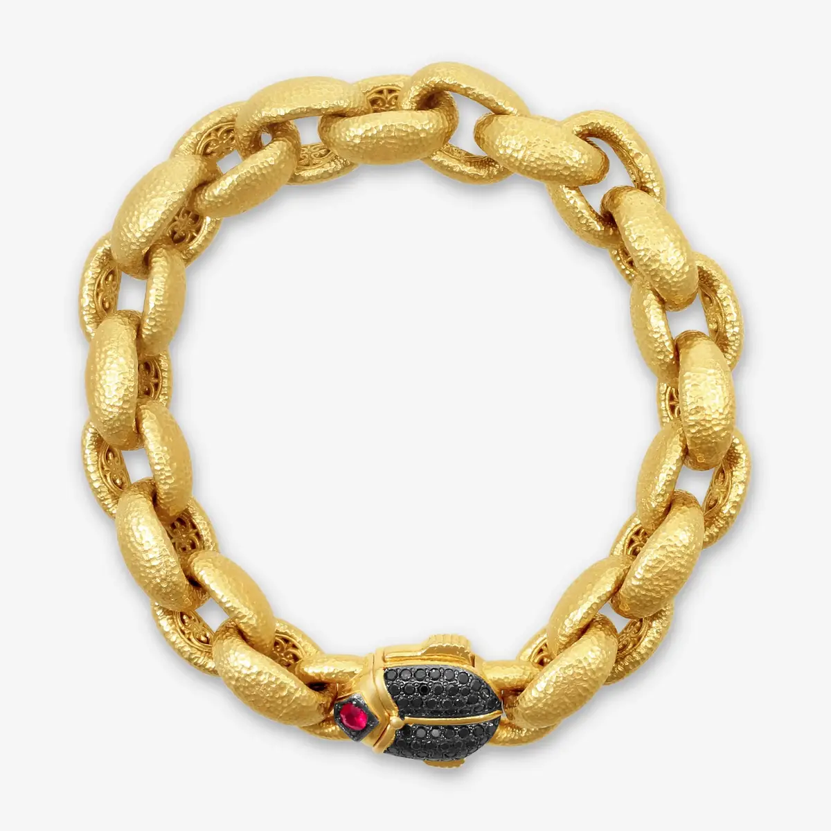 Konstantino Konstantino Callas 18K Yellow Gold Black Diamond & Ruby Link Bracelet by The Solist | Thumbnail 2 Konstantino Konstantino Callas 18K Yellow Gold Black Diamond & Ruby Link Bracelet by The Solist | Thumbnail 2