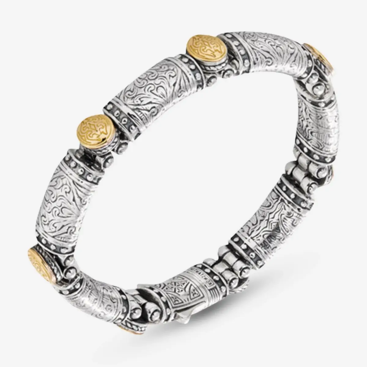 Konstantino Konstantino Classic Sterling Silver & 18K Yellow Gold Station Unisex Bracelet by The Solist | Thumbnail 3 Konstantino Konstantino Classic Sterling Silver & 18K Yellow Gold Station Unisex Bracelet by The Solist | Thumbnail 3