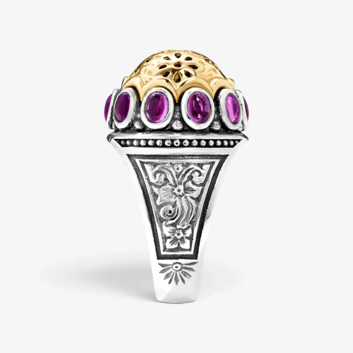 Konstantino Konstantino Dome Sterling Silver & 18K Yellow Gold Corundum Ring Sz. 7 by The Solist | Thumbnail 3